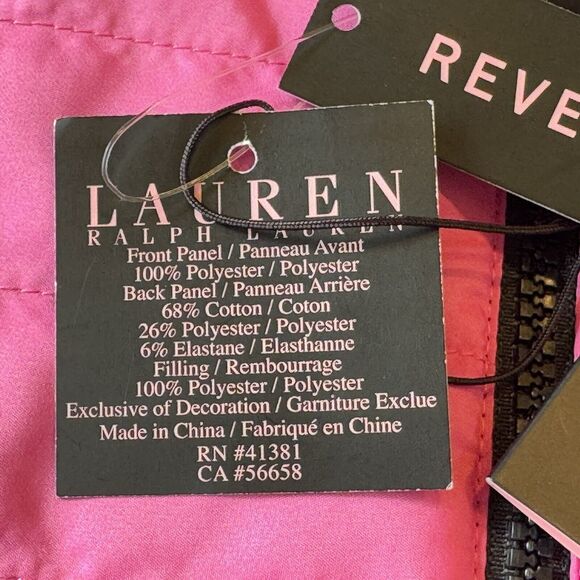 Lauren Ralph Lauren Pink Collection Reversible Vest Women's Large Pink Black NEW - Picture 8 of 14